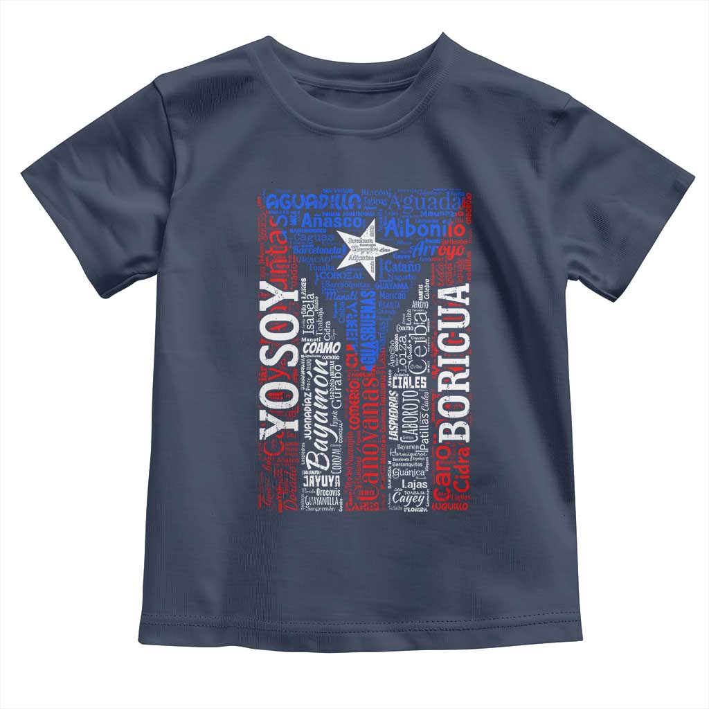 Puerto Rican Flag Puerto Rico Towns And Cities Toddler T Shirt TS11 Navy Print Your Wear