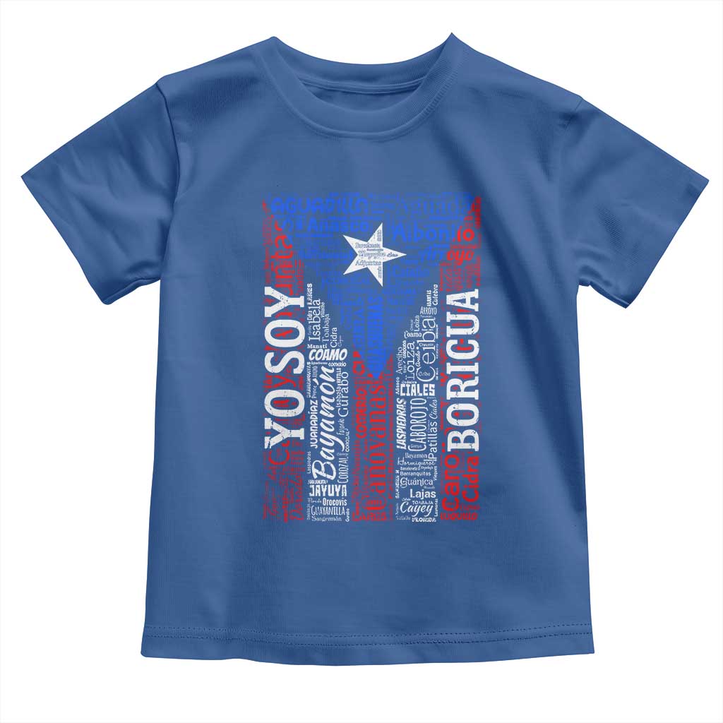 Puerto Rican Flag Puerto Rico Towns And Cities Toddler T Shirt TS11 Royal Blue Print Your Wear