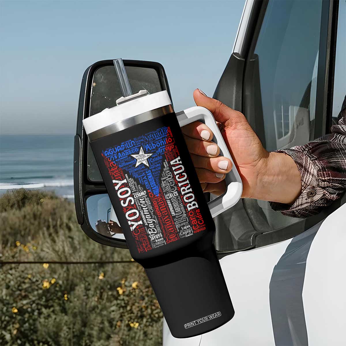 Puerto Rican Flag Puerto Rico Towns And Cities Tumbler With Handle TS11 Print Your Wear