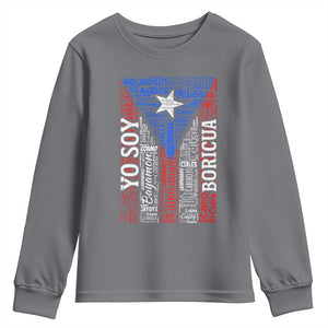 Puerto Rican Flag Puerto Rico Towns And Cities Youth Sweatshirt TS11 Charcoal Print Your Wear
