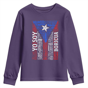 Puerto Rican Flag Puerto Rico Towns And Cities Youth Sweatshirt TS11 Purple Print Your Wear