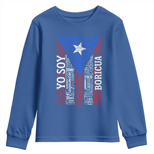 Puerto Rican Flag Puerto Rico Towns And Cities Youth Sweatshirt TS11 Royal Blue Print Your Wear