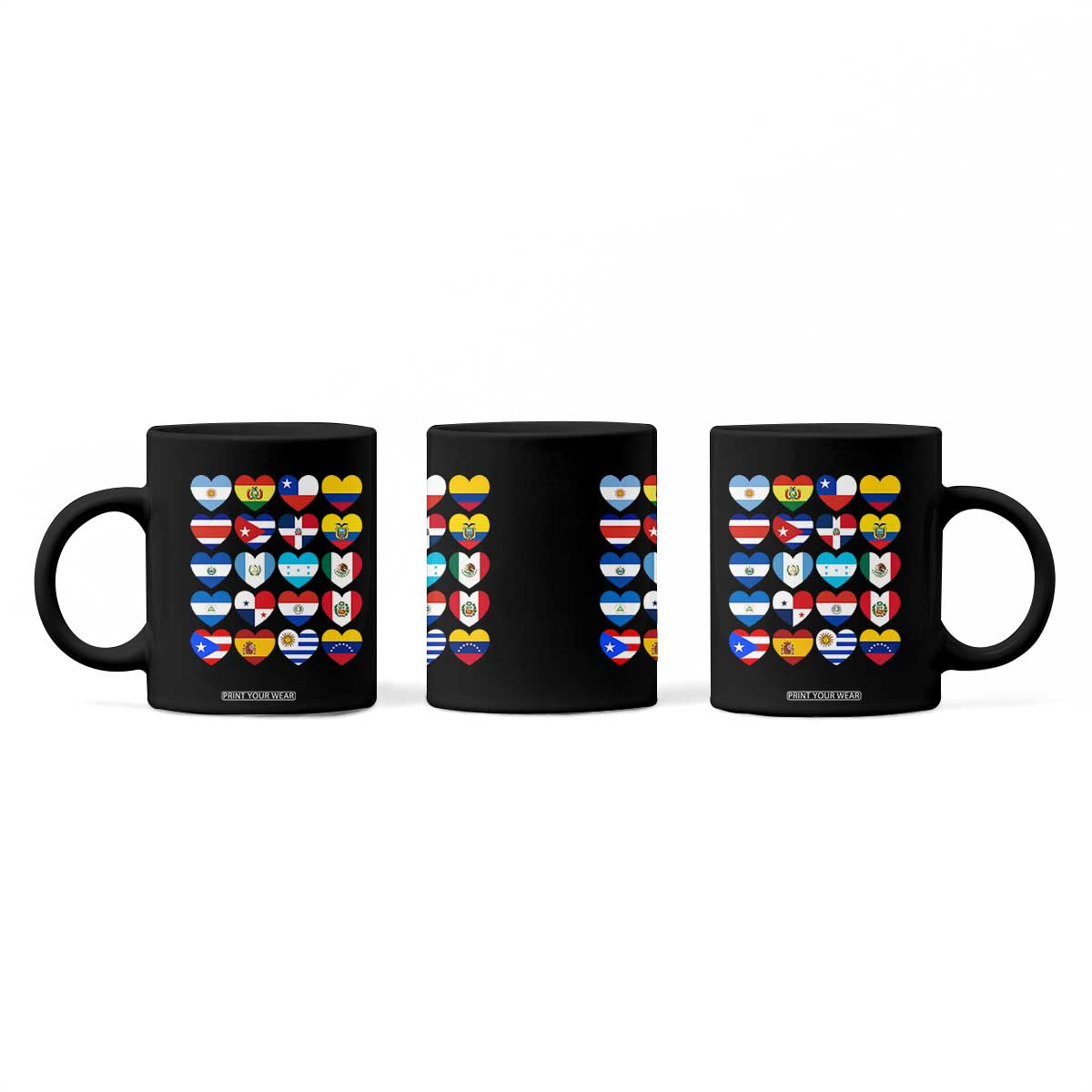 Hispanic Heritage Month Latin American Countries Heart Coffee Mug TS11 Print Your Wear