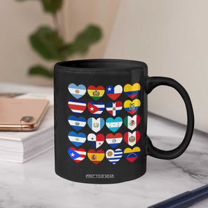 Hispanic Heritage Month Latin American Countries Heart Coffee Mug TS11 Print Your Wear