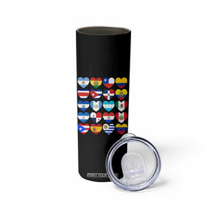 Hispanic Heritage Month Latin American Countries Heart Skinny Tumbler TS11 Print Your Wear