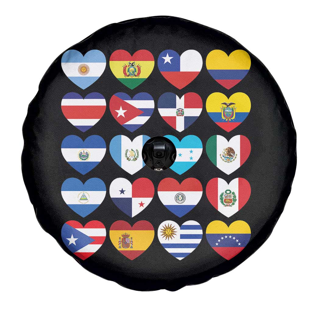 Hispanic Heritage Month Latin American Countries Heart Spare Tire Cover TS11 Print Your Wear