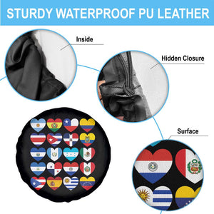 Hispanic Heritage Month Latin American Countries Heart Spare Tire Cover TS11 Print Your Wear