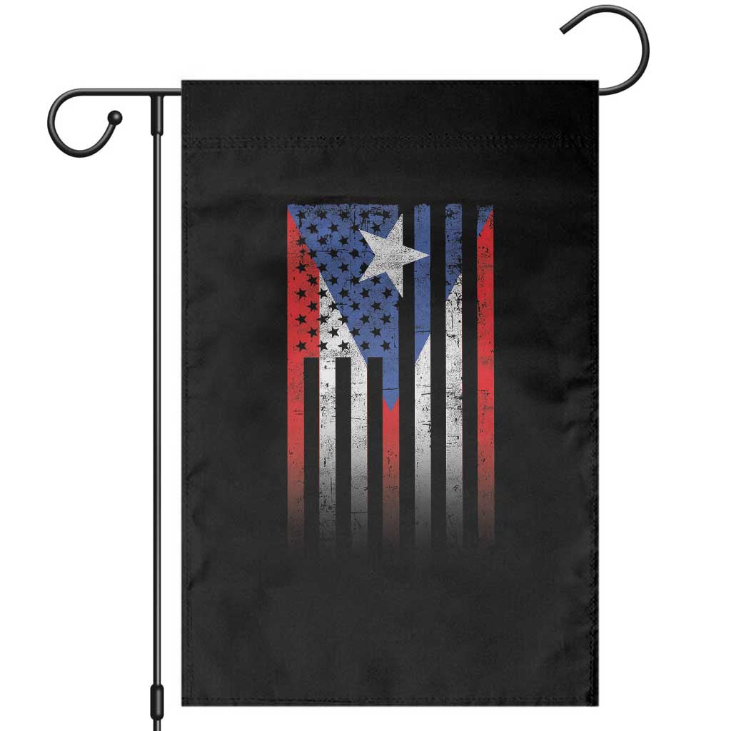 Puerto Rican American Garden Flag Half Rican American Puerto Rico Pride TS11 Black Print Your Wear