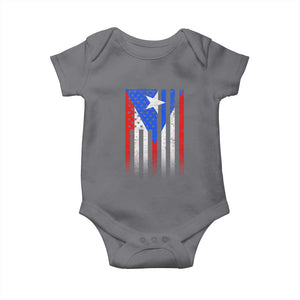 Puerto Rican American Baby Onesie Half Rican American Puerto Rico Pride TS11 Charcoal Print Your Wear