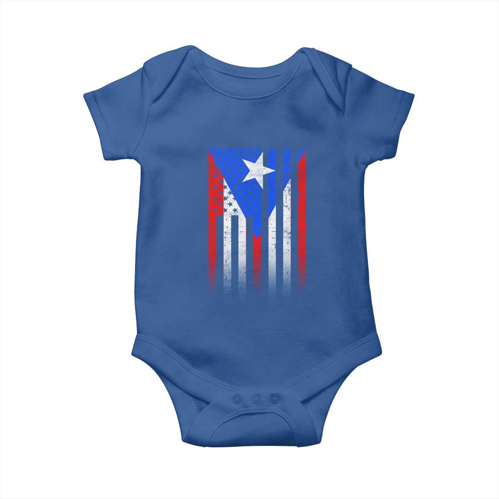 Puerto Rican American Baby Onesie Half Rican American Puerto Rico Pride TS11 Royal Blue Print Your Wear