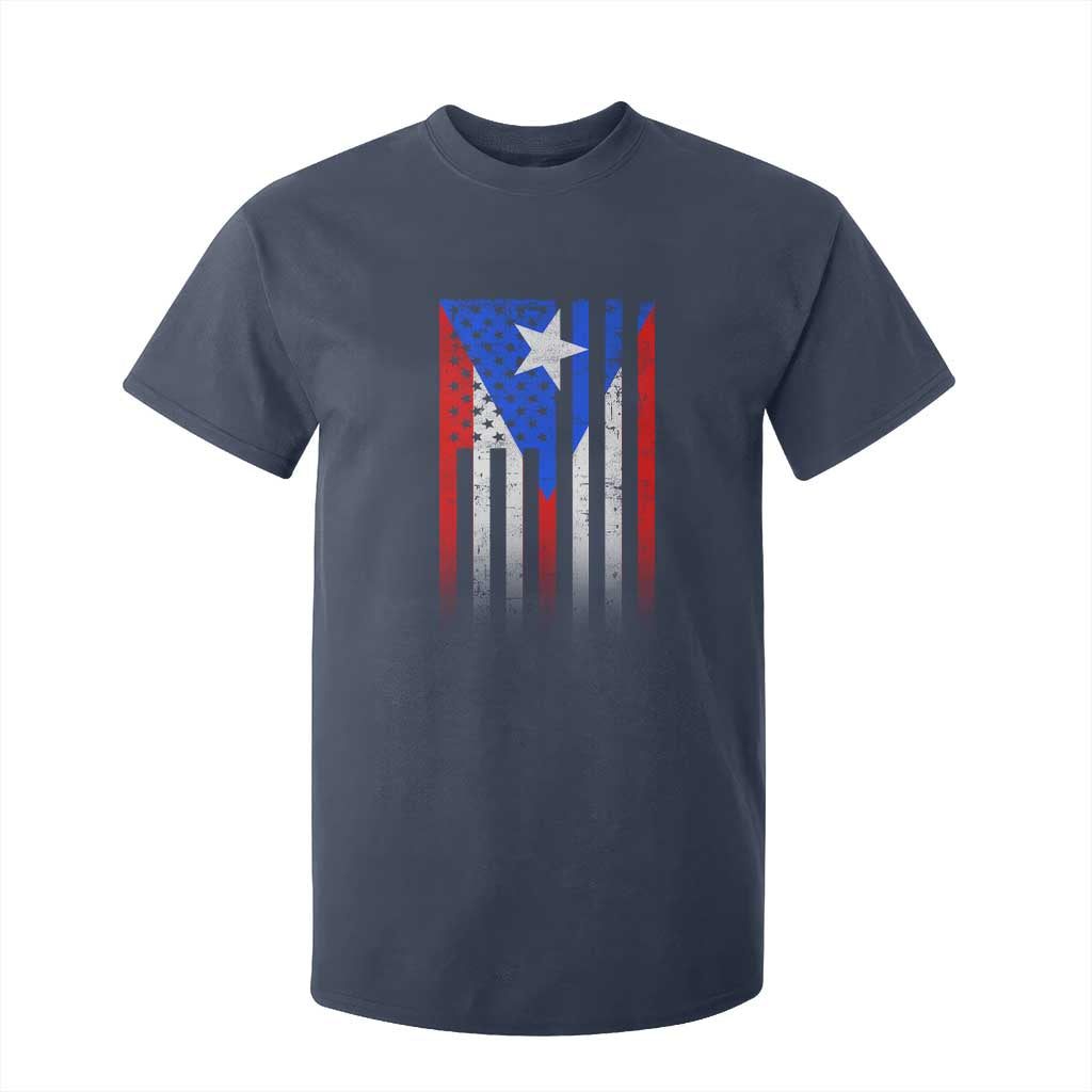 Puerto Rican American T Shirt For Kid Half Rican American Puerto Rico Pride TS11 Navy Print Your Wear