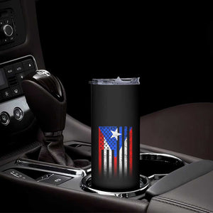 Puerto Rican American Skinny Tumbler Half Rican American Puerto Rico Pride TS11 Print Your Wear