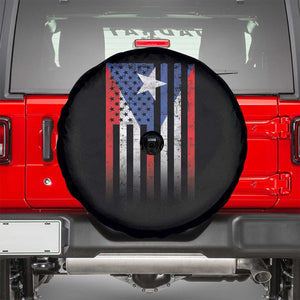 Puerto Rican American Spare Tire Cover Half Rican American Puerto Rico Pride TS11 Black Print Your Wear