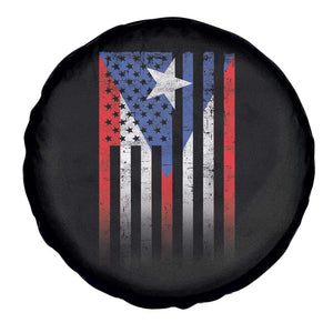 Puerto Rican American Spare Tire Cover Half Rican American Puerto Rico Pride TS11 Print Your Wear