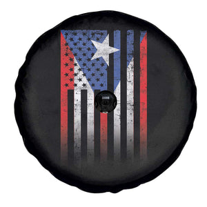 Puerto Rican American Spare Tire Cover Half Rican American Puerto Rico Pride TS11 Print Your Wear