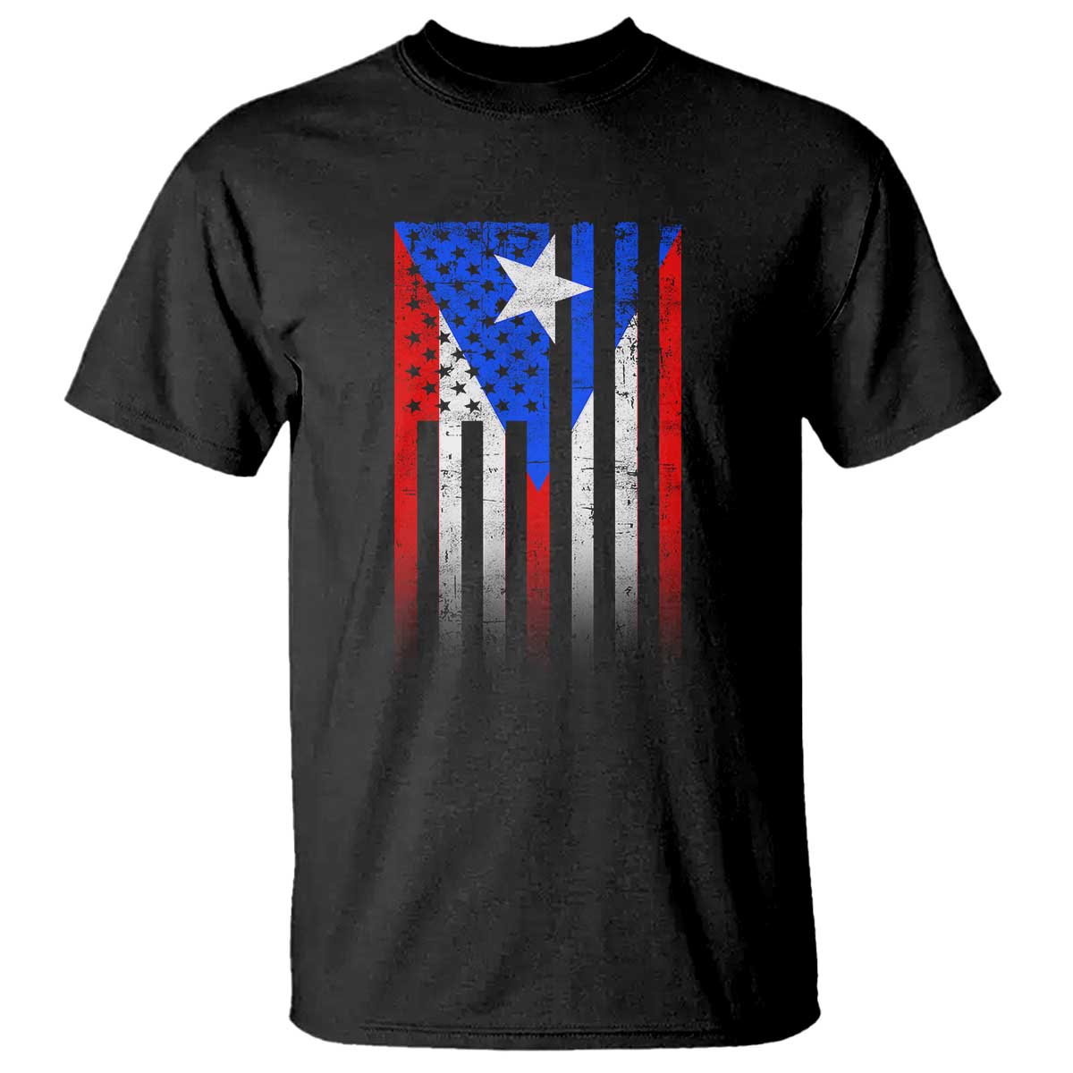 Puerto Rican American T Shirt Half Rican American Puerto Rico Pride TS11 Black Print Your Wear