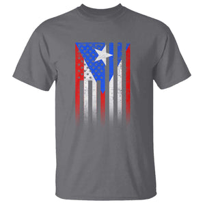 Puerto Rican American T Shirt Half Rican American Puerto Rico Pride TS11 Charcoal Print Your Wear