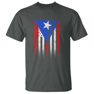Puerto Rican American T Shirt Half Rican American Puerto Rico Pride TS11 Dark Heather Print Your Wear