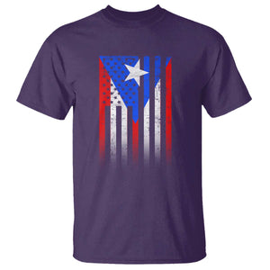 Puerto Rican American T Shirt Half Rican American Puerto Rico Pride TS11 Purple Print Your Wear