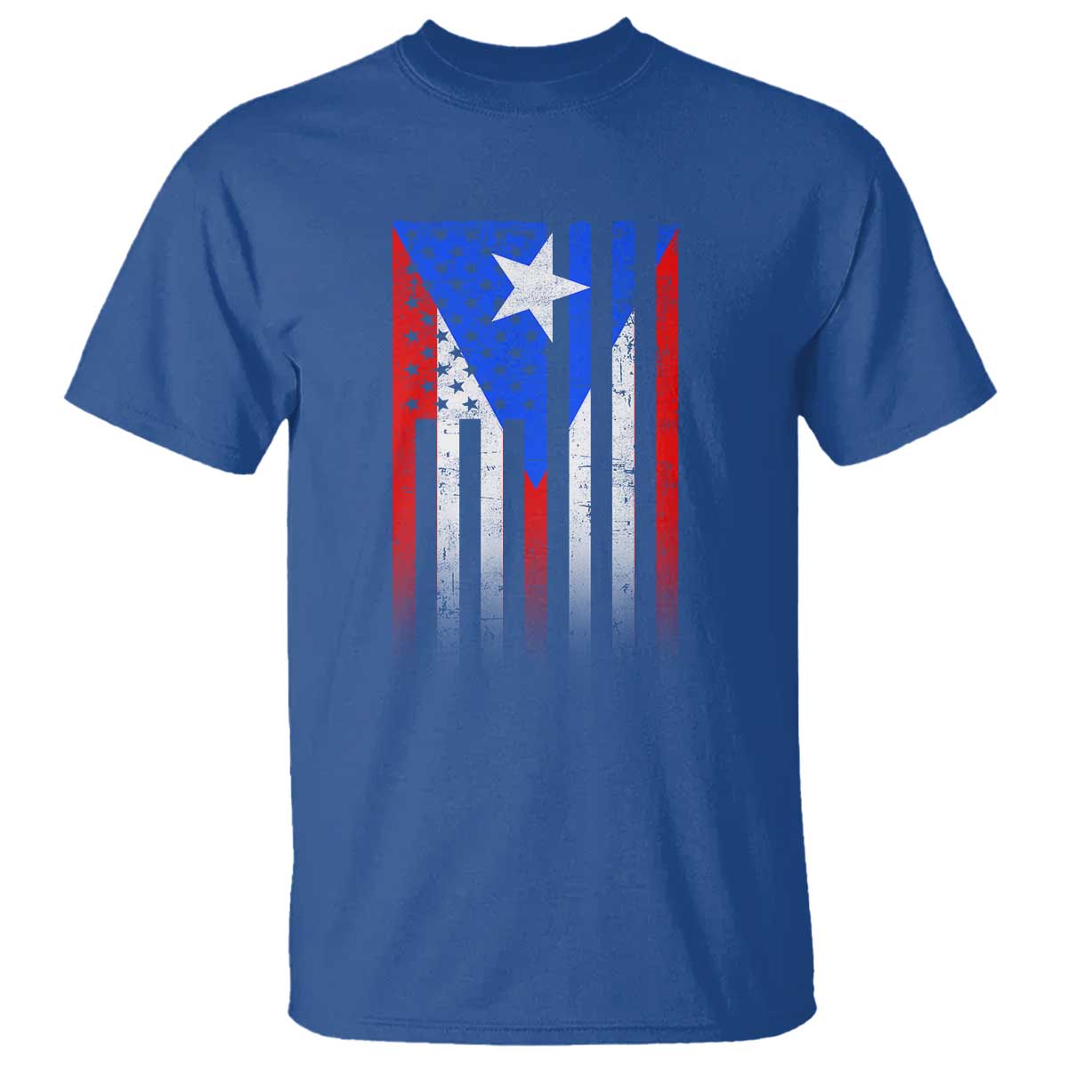 Puerto Rican American T Shirt Half Rican American Puerto Rico Pride TS11 Royal Blue Print Your Wear
