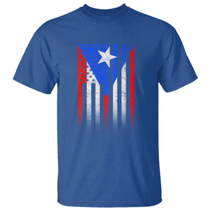 Puerto Rican American T Shirt Half Rican American Puerto Rico Pride TS11 Royal Blue Print Your Wear