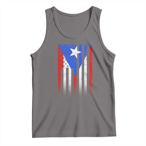 Puerto Rican American Tank Top Half Rican American Puerto Rico Pride TS11 Deep Heather Print Your Wear