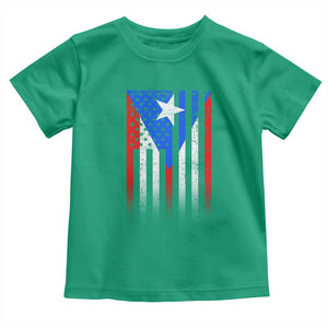 Puerto Rican American Toddler T Shirt Half Rican American Puerto Rico Pride TS11 Irish Green Print Your Wear