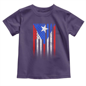 Puerto Rican American Toddler T Shirt Half Rican American Puerto Rico Pride TS11 Purple Print Your Wear
