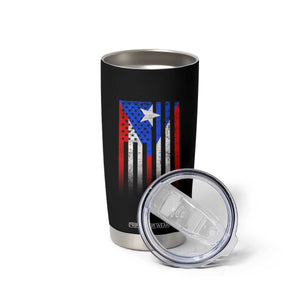 Puerto Rican American Tumbler Cup Half Rican American Puerto Rico Pride TS11 Print Your Wear