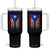 Puerto Rican American Tumbler With Handle Half Rican American Puerto Rico Pride TS11 One Size: 40 oz Black Print Your Wear
