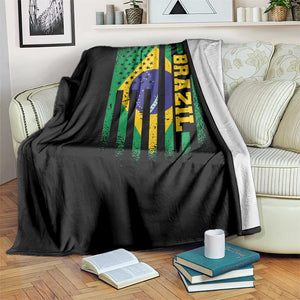 Brazilian Americans Brazilian Pride Latin Vintage USA Brazil Flag Throw Blanket TS11 Print Your Wear