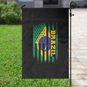 Brazilian Americans Brazilian Pride Latin Vintage USA Brazil Flag Garden Flag TS11 Print Your Wear