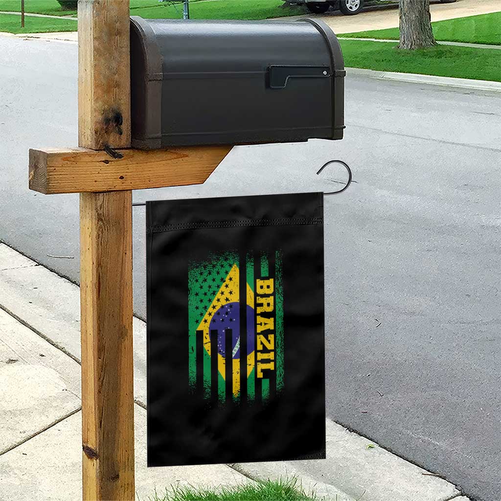 Brazilian Americans Brazilian Pride Latin Vintage USA Brazil Flag Garden Flag TS11 Print Your Wear