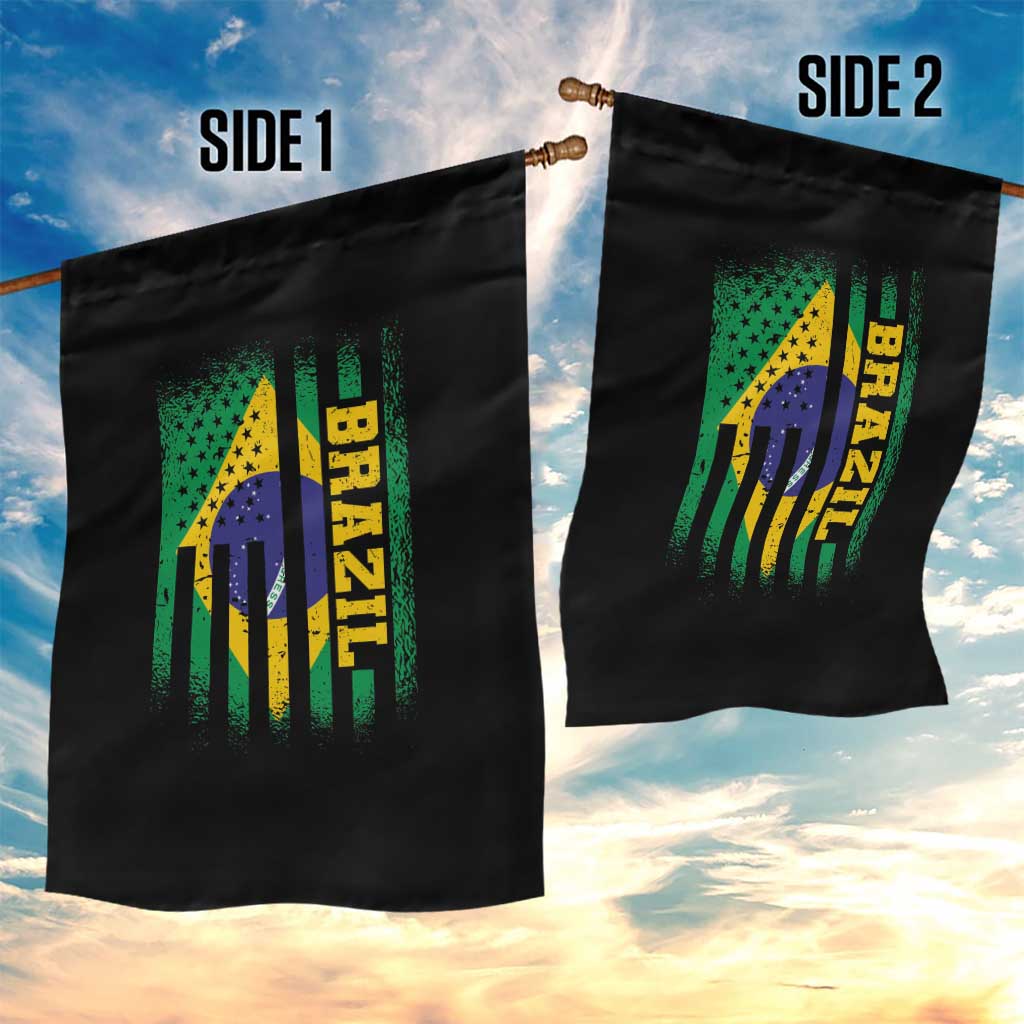 Brazilian Americans Brazilian Pride Latin Vintage USA Brazil Flag Garden Flag TS11 Print Your Wear