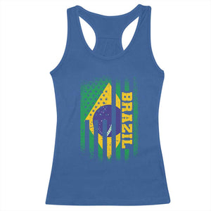 Brazilian Americans Brazilian Pride Latin Vintage USA Brazil Flag Racerback Tank Top TS11 Royal Blue Print Your Wear