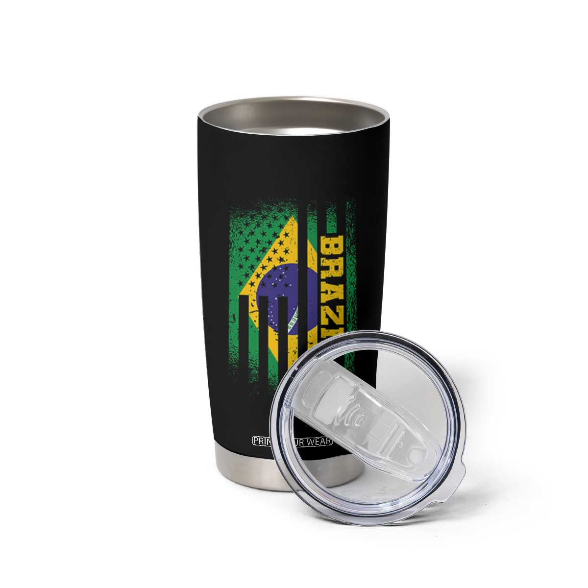 Brazilian Americans Brazilian Pride Latin Vintage USA Brazil Flag Tumbler Cup TS11 Print Your Wear