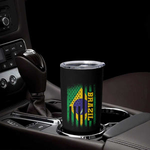 Brazilian Americans Brazilian Pride Latin Vintage USA Brazil Flag Tumbler Cup TS11 Print Your Wear