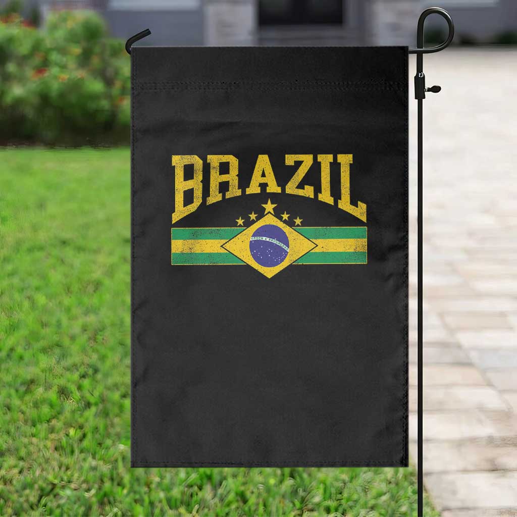 Brazilian Pride Vintage Brasil Brazil Flag Latin America Garden Flag TS11 Print Your Wear