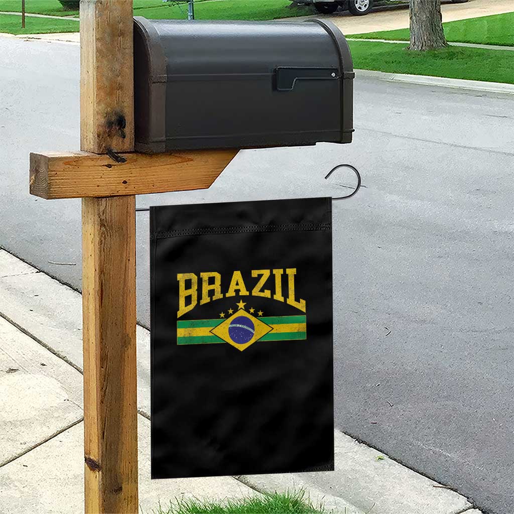 Brazilian Pride Vintage Brasil Brazil Flag Latin America Garden Flag TS11 Print Your Wear