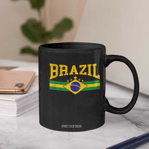 Brazilian Pride Vintage Brasil Brazil Flag Latin America Coffee Mug TS11 Print Your Wear