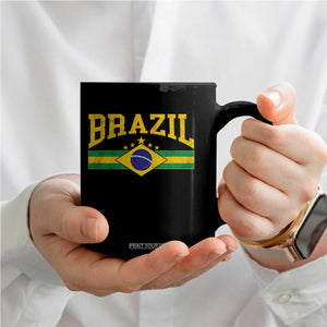 Brazilian Pride Vintage Brasil Brazil Flag Latin America Coffee Mug TS11 Print Your Wear