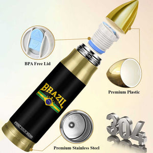 Brazilian Pride Vintage Brasil Brazil Flag Latin America Bullet Tumbler TS11 Print Your Wear