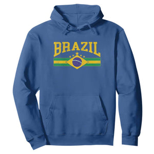 Brazilian Pride Vintage Brasil Brazil Flag Latin America Hoodie TS11 Royal Blue Print Your Wear