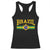 Brazilian Pride Vintage Brasil Brazil Flag Latin America Racerback Tank Top - Print Your Wear