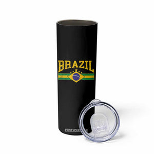 Brazilian Pride Vintage Brasil Brazil Flag Latin America Skinny Tumbler TS11 Print Your Wear