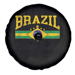 Brazilian Pride Vintage Brasil Brazil Flag Latin America Spare Tire Cover TS11 Print Your Wear