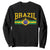 Brazilian Pride Vintage Brasil Brazil Flag Latin America Sweatshirt - Print Your Wear