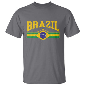 Brazilian Pride Vintage Brasil Brazil Flag Latin America T Shirt TS11 Charcoal Print Your Wear