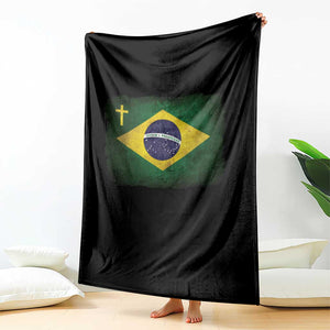 Brazilian Pride Christian Cross Latin America Brazil Flag Throw Blanket TS11 Print Your Wear