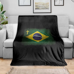 Brazilian Pride Christian Cross Latin America Brazil Flag Throw Blanket TS11 Print Your Wear